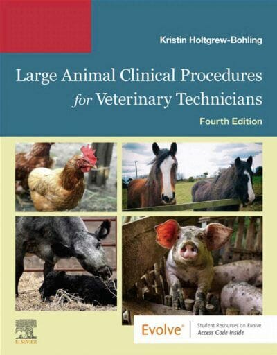 Large Animal Clinical Procedures for Veterinary Technicians, 4th Edition, books for vet techs, vet tech books
