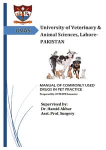 Manual Of Commonly Used Drugs In Pet Practice