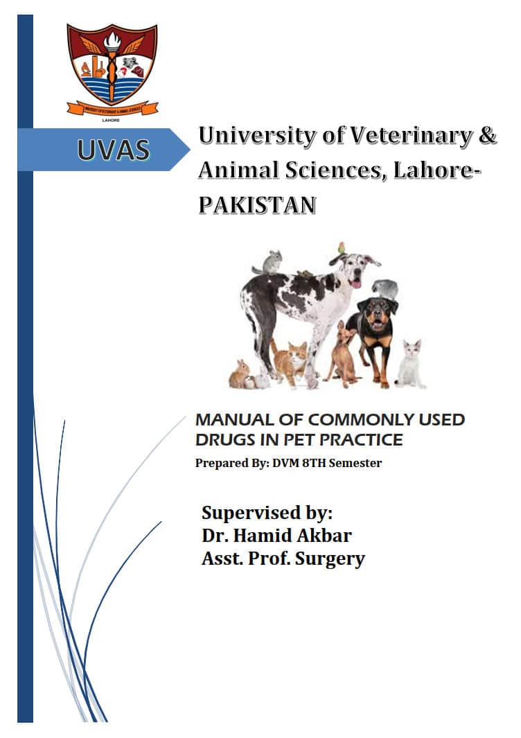 Manual Of Commonly Used Drugs In Pet Practice Pdf Download