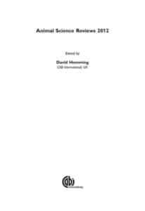 Animal Science Reviews 2012