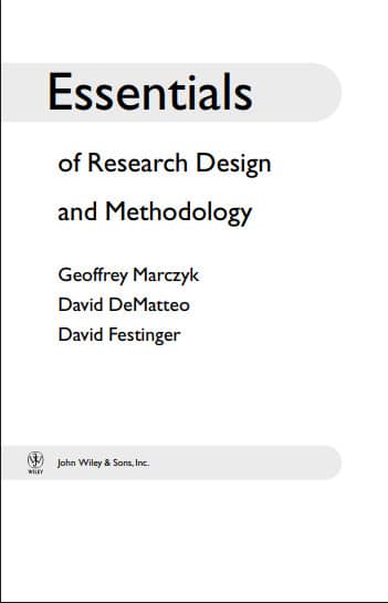 Essentials Of Research Design And Methodology