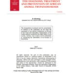 A Field Guide for the Diagnosis , Treatment and Control of African Animal Trypanosomosis